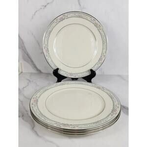Lenox Charleston China Dinner Plate 11" Porcelain Ivory Year 90's Dinnerware x4
